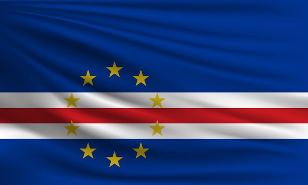 Vector bandera de Cabo Verde con una palma