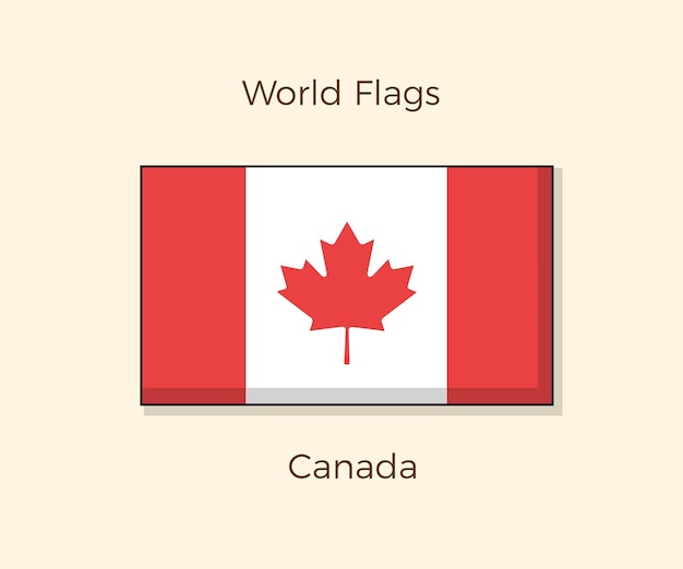 Vector de bandera de canadá