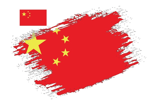 Vector vector de bandera de china de diseño de pincel