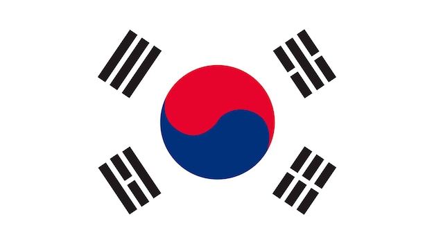 Vector bandera de Corea del sur