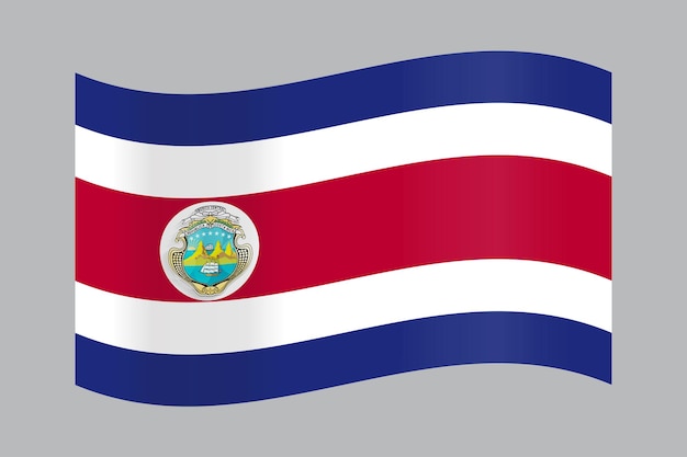 Vector bandera de Costa Rica colores oficiales