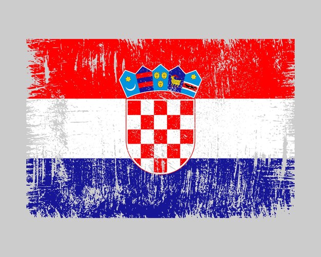 Vector vector de bandera de croacia