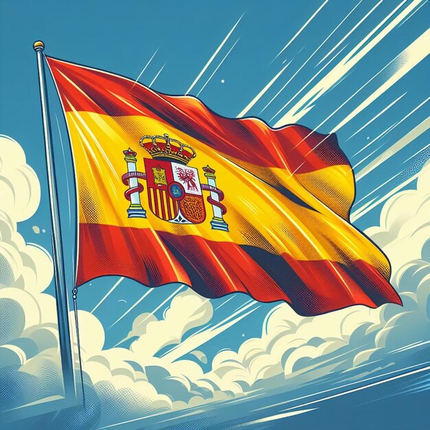 Vector de la bandera de españa