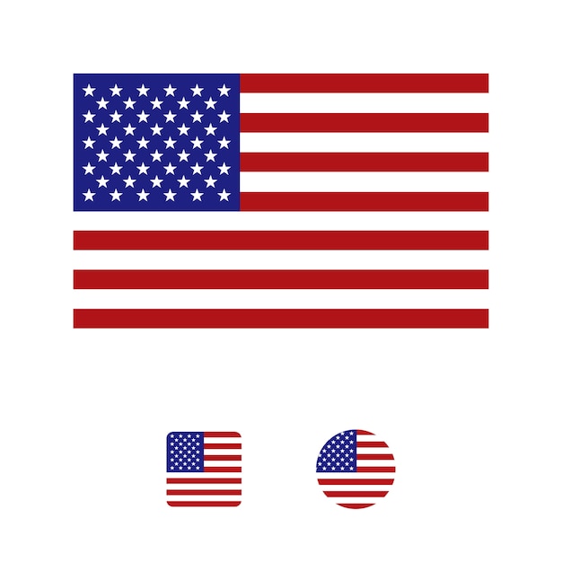 Vector vector de bandera de estados unidos