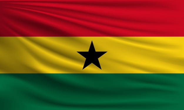 Vector bandera de Ghana con una palma