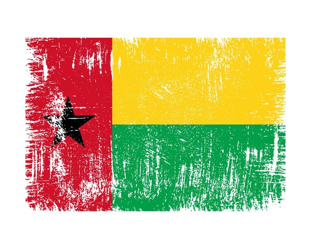 Vector de la bandera de Guinea Bissau