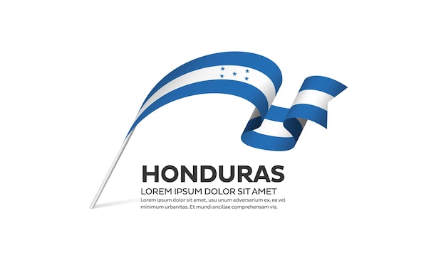 Vector de bandera de honduras