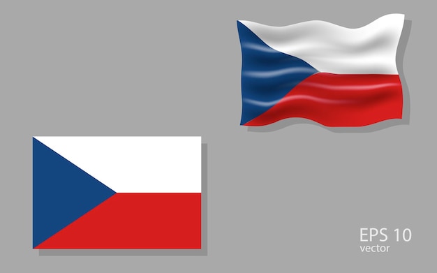 Vector bandera de ilustración checa