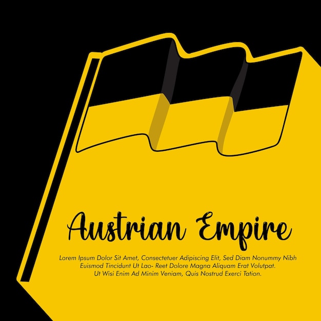 Vector Bandera del Imperio austriaco Bandera del imperio austriaco Diseño de ilustración vectorial Día de la Independencia