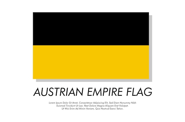Vector Bandera del Imperio austriaco Bandera del imperio austriaco Ilustración vectorial con fondo blanco