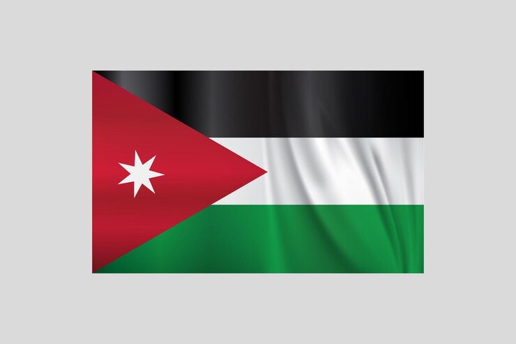 Vector de bandera de Jordania