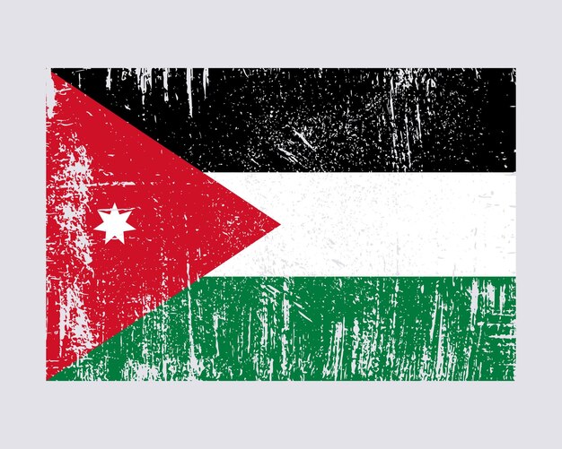 Vector de bandera de Jordania