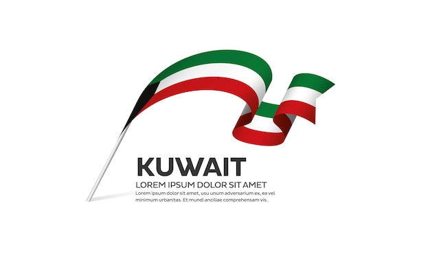 Vector de bandera de kuwait