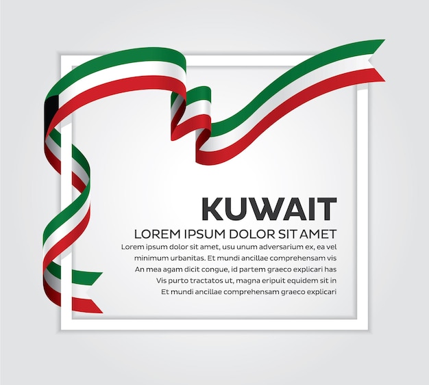 Vector vector de bandera de kuwait