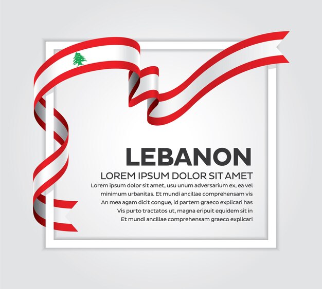 Vector de bandera de Líbano