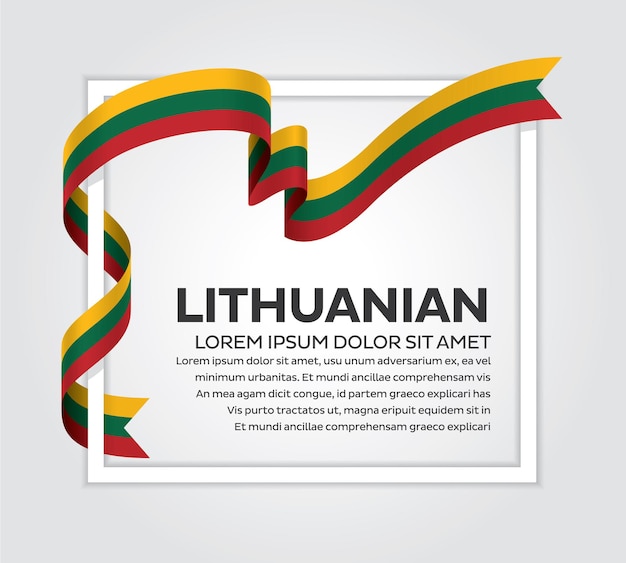 Vector de bandera de lituania