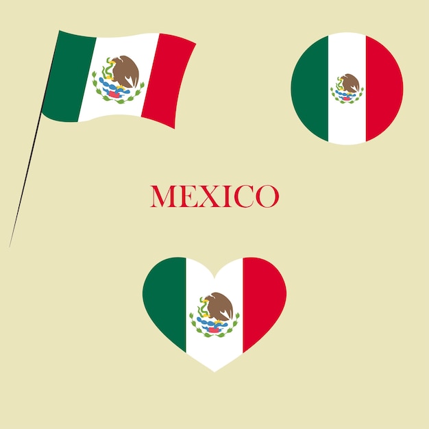 vector de la bandera de méxico