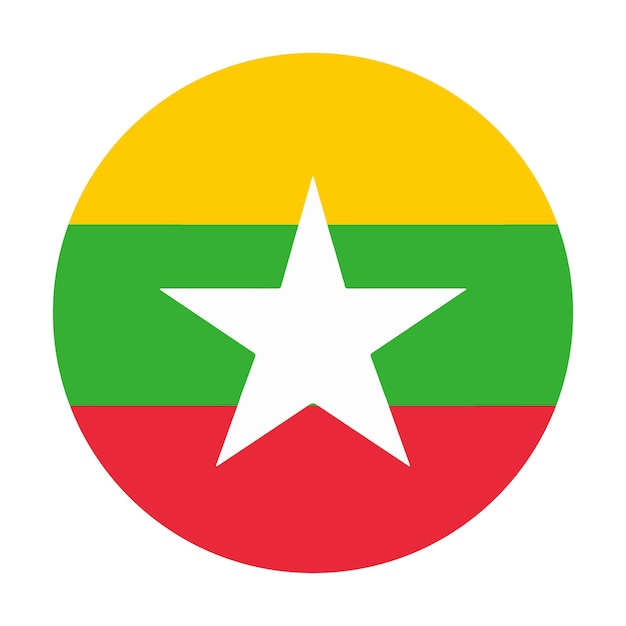 Vector de la bandera de Myanmar del círculo