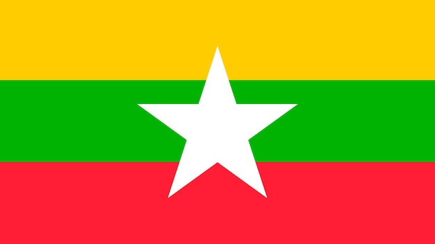 Vector vector de la bandera de myanmar