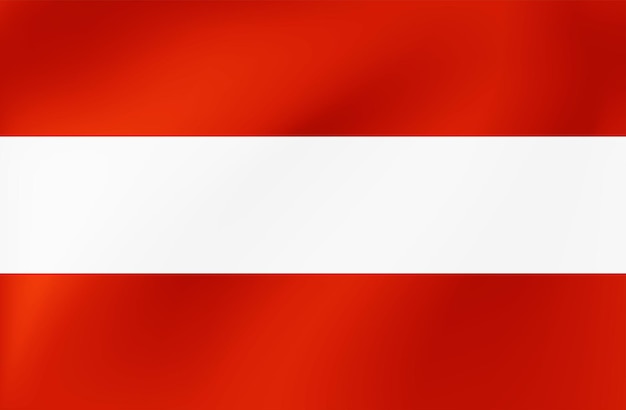 Vector bandera nacional de austria hermosa ilustración con textura de ondas