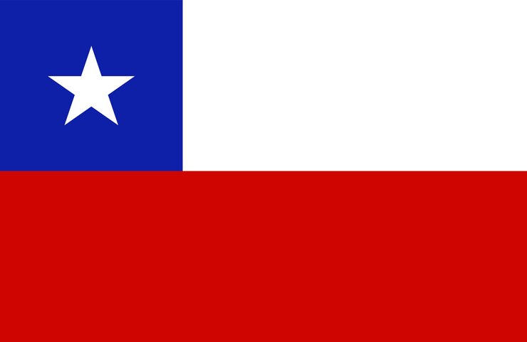Vector vector de la bandera nacional de chile