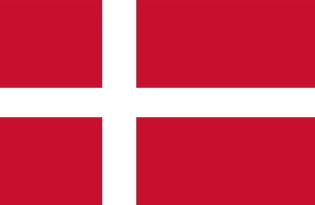 Vector de la bandera nacional de Dinamarca