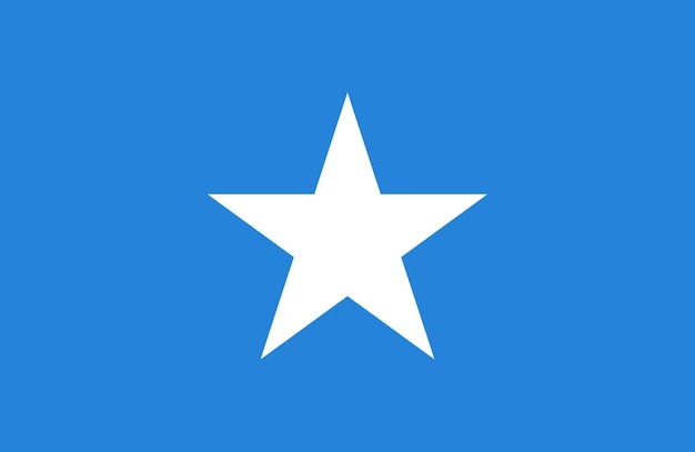 Vector de la bandera nacional de Somalia Ícono del símbolo de la bandera de Somalia para la impresión de cualquier tamaño EPS 10