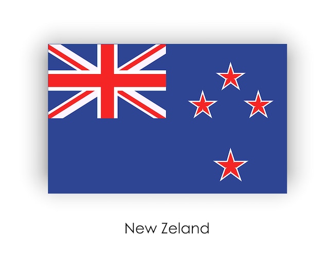 Vector de la bandera de Nueva Zelanda