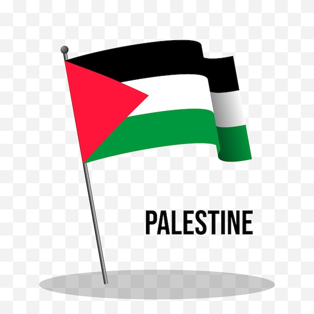 Vector vector de bandera palestina aislado