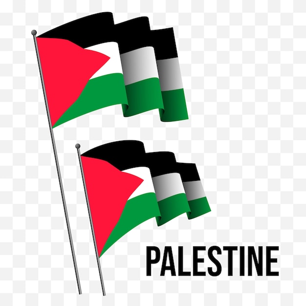 Vector de bandera palestina aislado