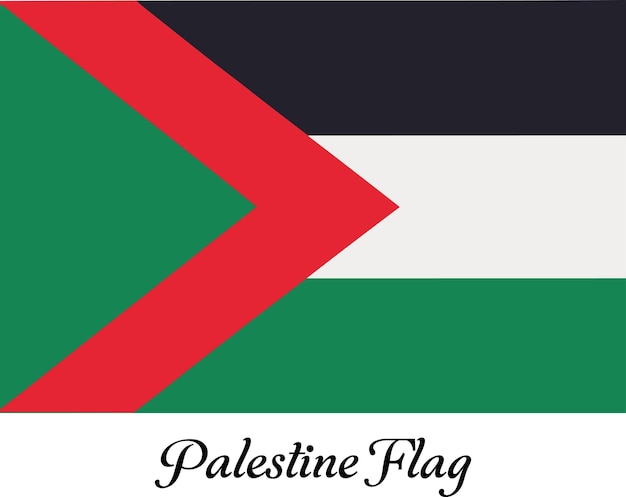 Vector de la bandera de Palestina