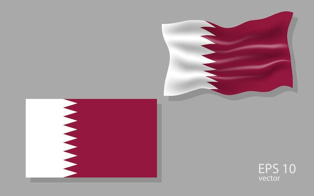 Vector bandera de Qatar ilustración
