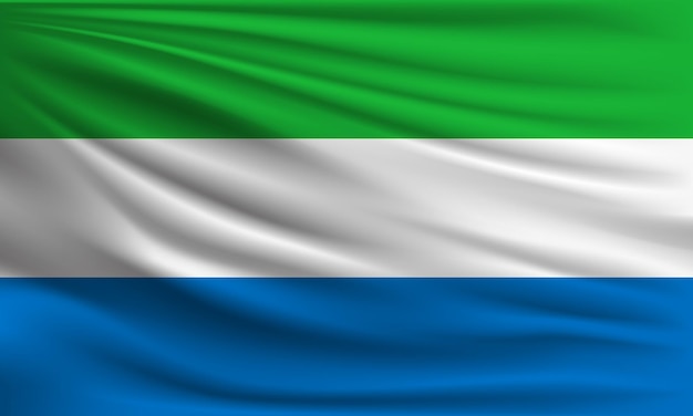 Vector vector bandera de sierra leona con una palma