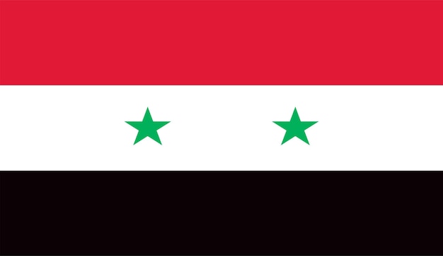 Vector de la bandera de Siria