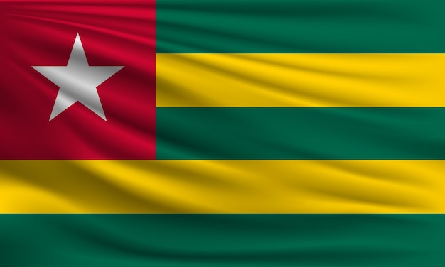 Vector bandera de Togo con una palma