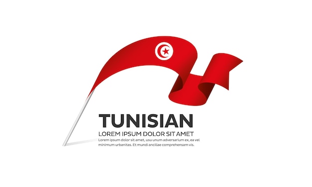 Vector de bandera de túnez