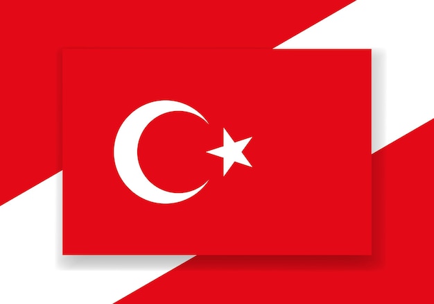 Vector bandera de turquía diseño de bandera de país bandera de vector plano vector de bandera de turkiye