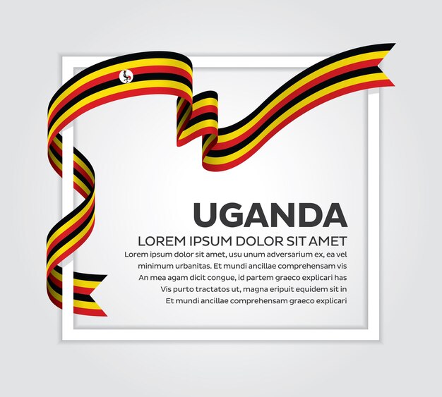 Vector de bandera de uganda