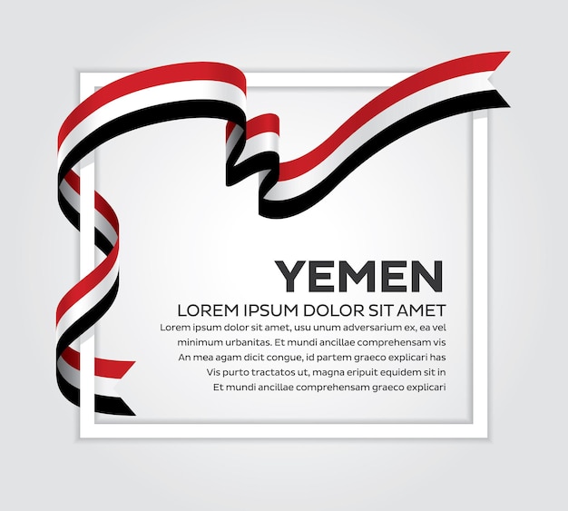 Vector de bandera de yemen