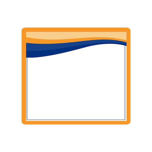Vector vector de banderas de negocios de ondas naranja