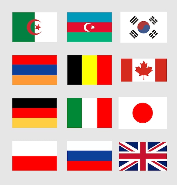 Vector de las banderas