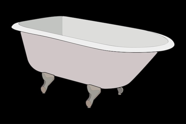 Vector vector de bañera colorida concepto de vector de icono de baño de bañera icono de bañera colorida ilustración de vector de bañera y ducha gráfico vectorial de bañera símbolo de elemento de baño