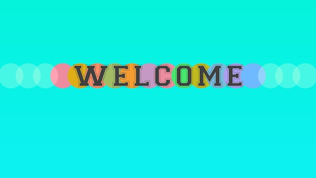 Vector vector de banner de cartel de fondo de bienvenida