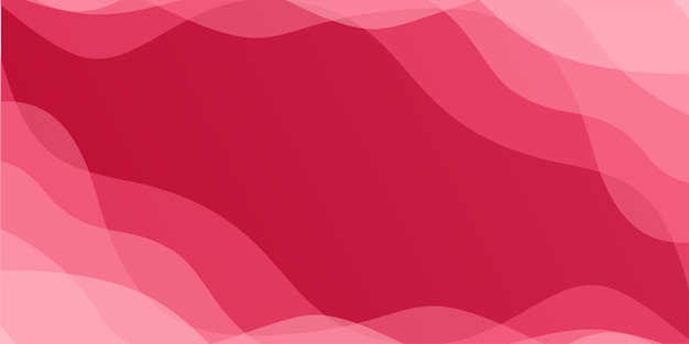 Vector vector de banner de fondo fluido de onda roja abstracta