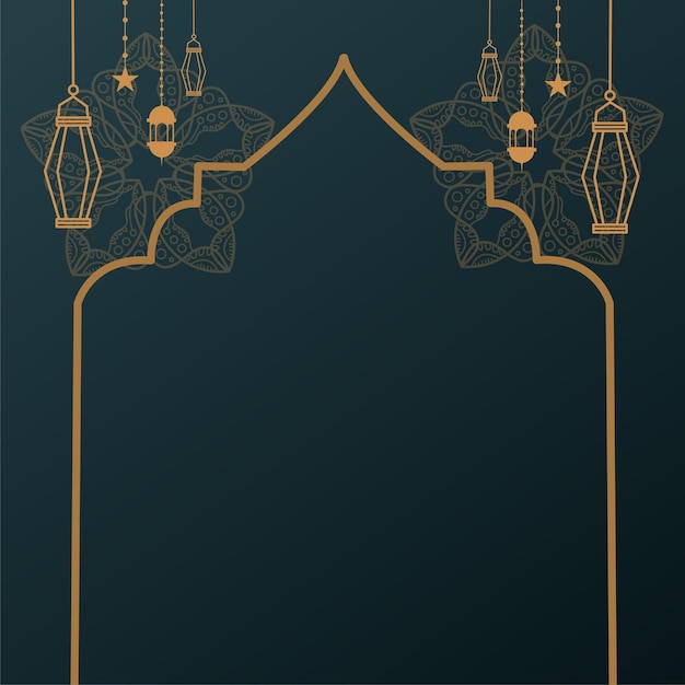 Vector de banner de fondo de ramadan kareem con adorno de lujo fondo de ramadan eid mubarak