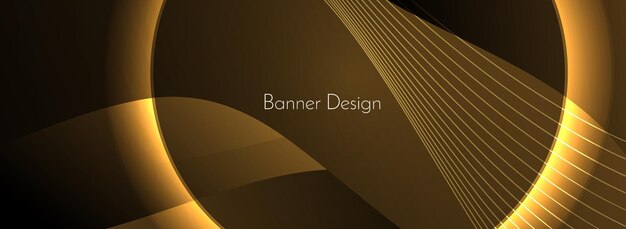 Vector de banner moderno elegante oro patrón geométrico abstracto