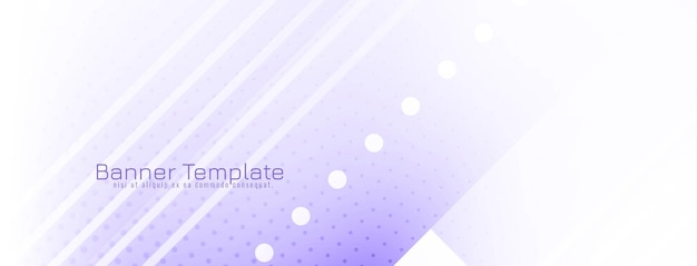 Vector de banner de negocio moderno de diseño geométrico de color violeta suave