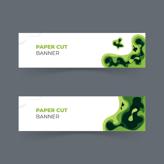 Vector de banner de papercut