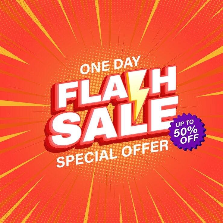 vector de banner de plantilla de fondo de venta flash