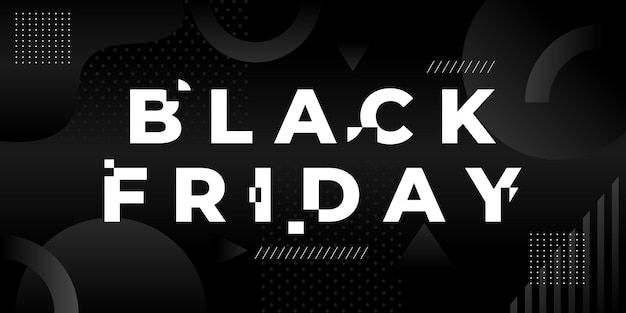 Vector de banner de venta de viernes negro